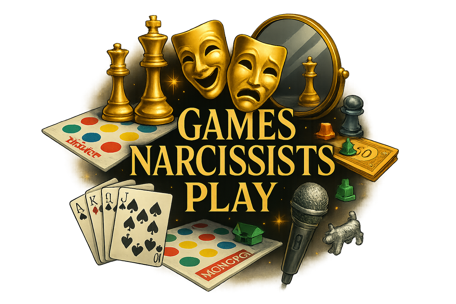 keep same shirt but put the text games Narcissist play make this image with a transparent background. rempve the shirt as well